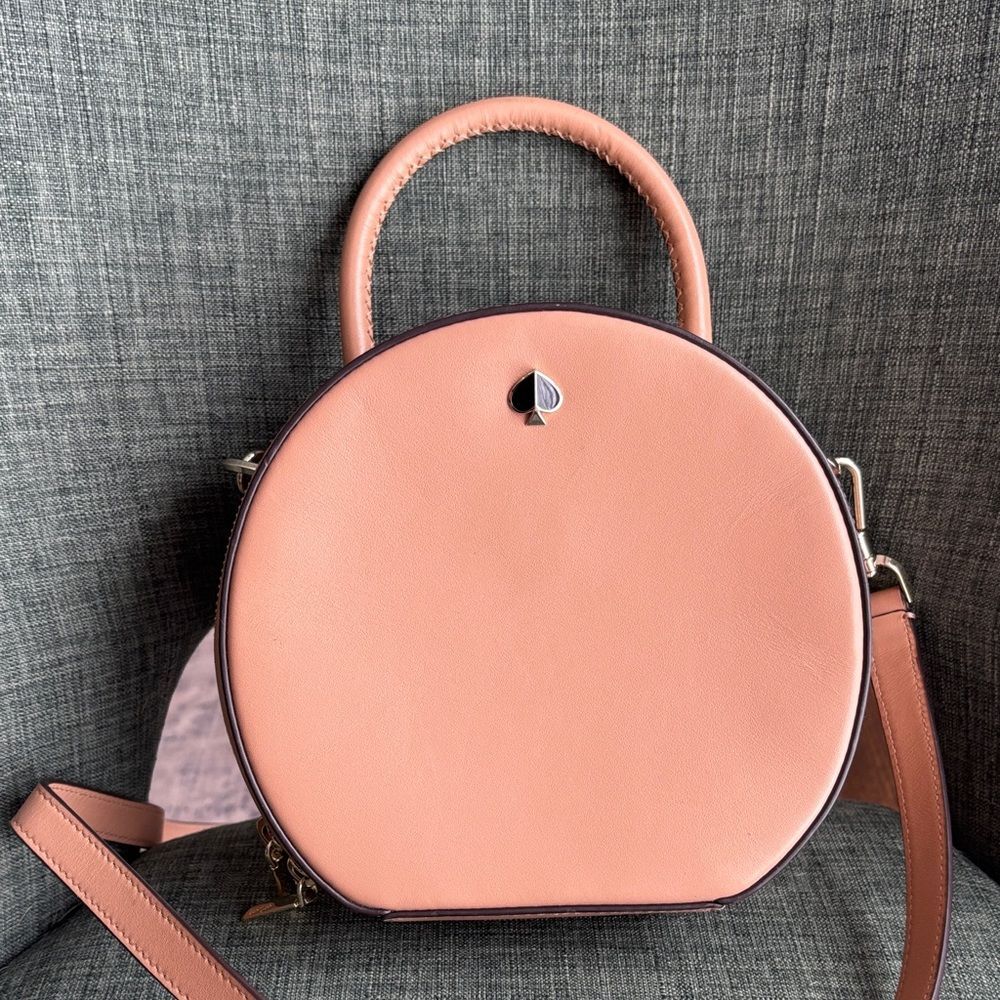 Kate Spade Andi Canteen Tan Leather Handbag handle bag purse lightfawn crossbody